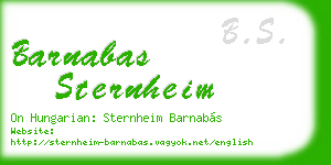 barnabas sternheim business card